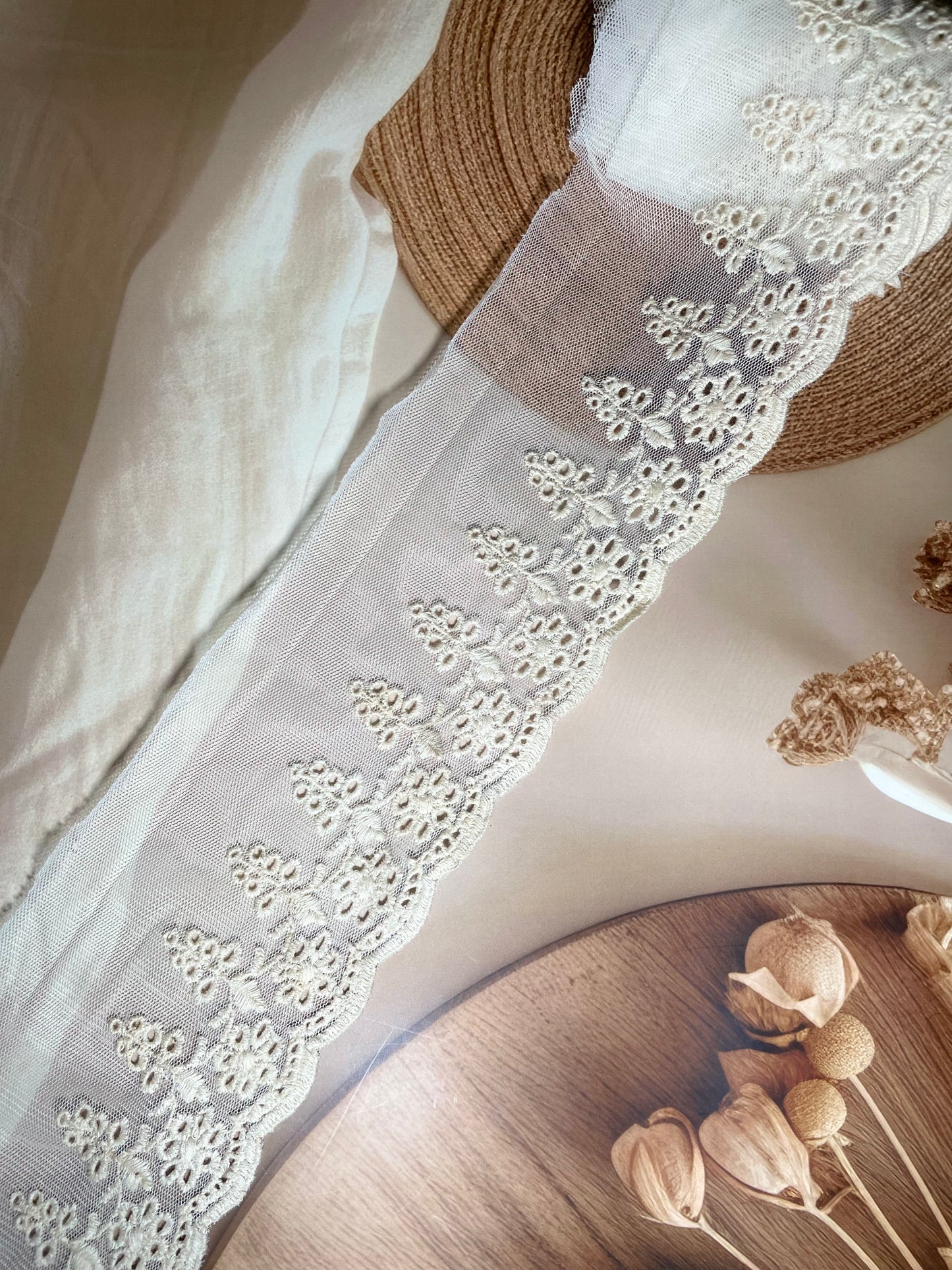 Net Embroidered Laces- 8.5 cm Width- #LL16NEL0079