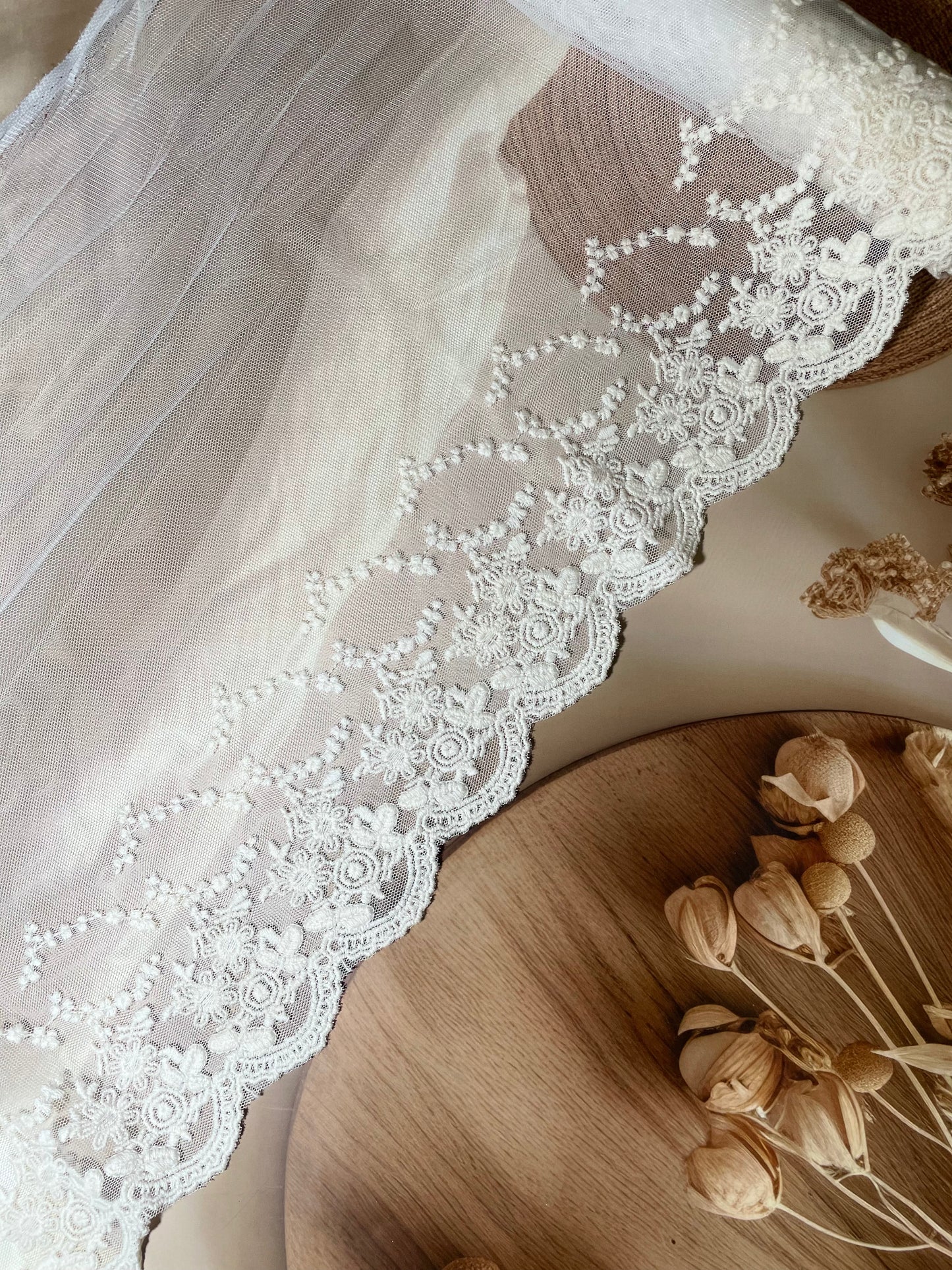 Net Embroidered Laces- 32 cm Width- #LL25NEL0080