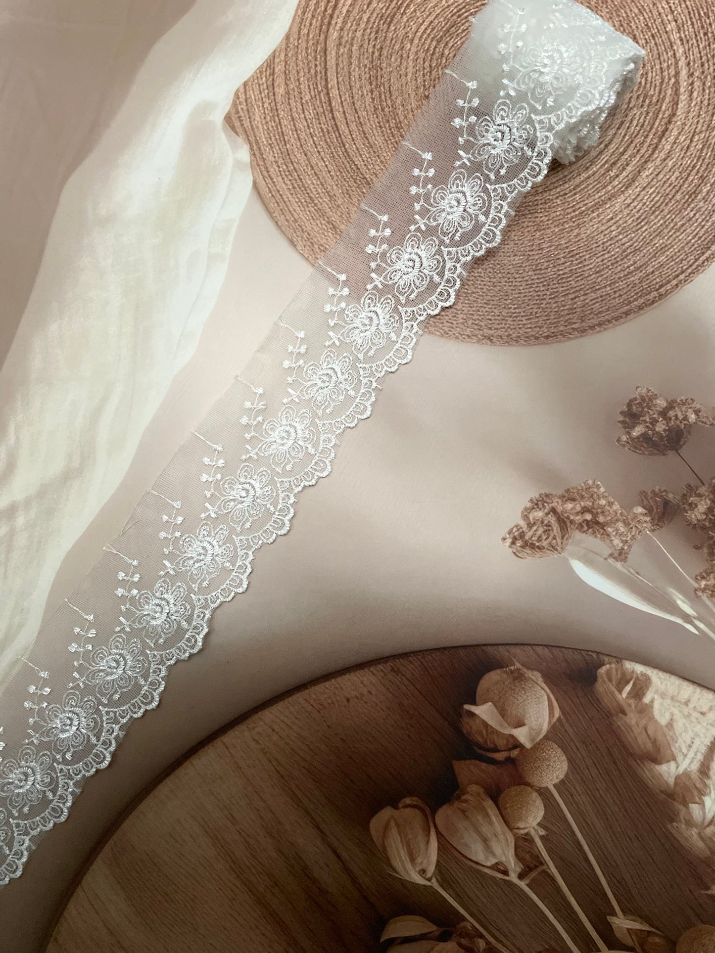 Net Embroidered Laces- 5 cm Width- #LL15NEL0081