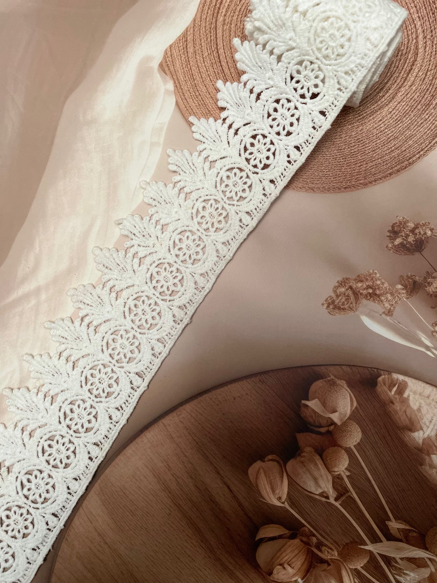 White Chemical Lace β 8 cm Width - #LL30S0006