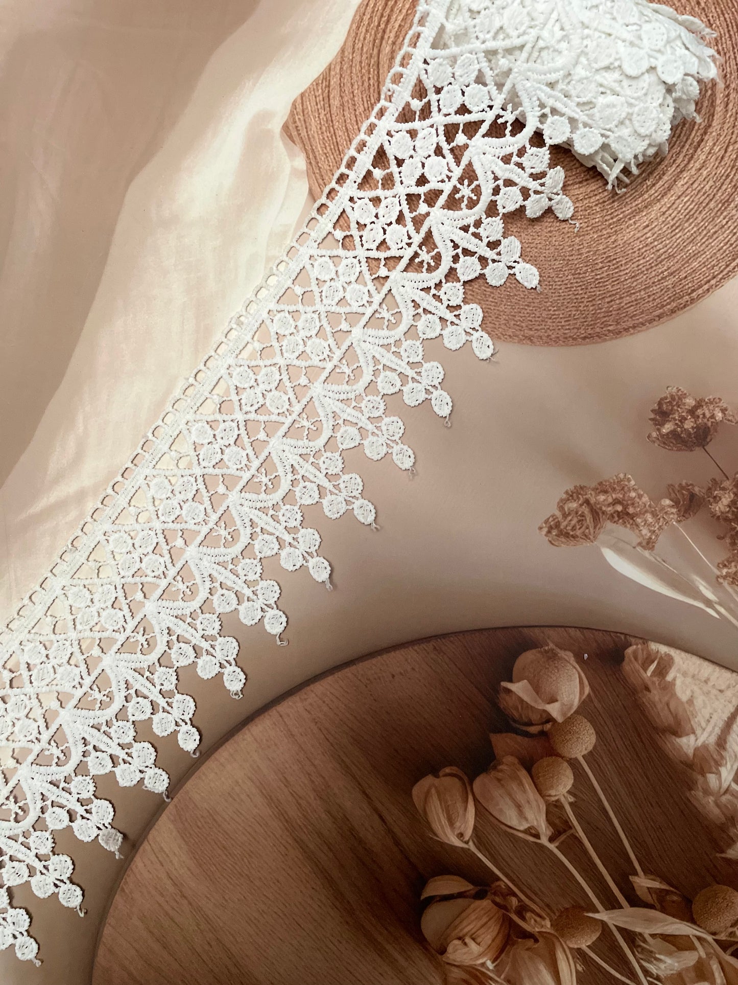 White Chemical Lace ā 9 cm Width - #LL38S0011