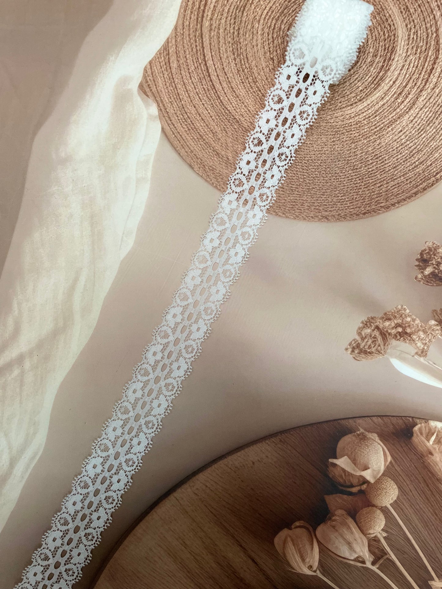 Elastic Lycra Lace โ 3 cm Width - #LL7LL0058