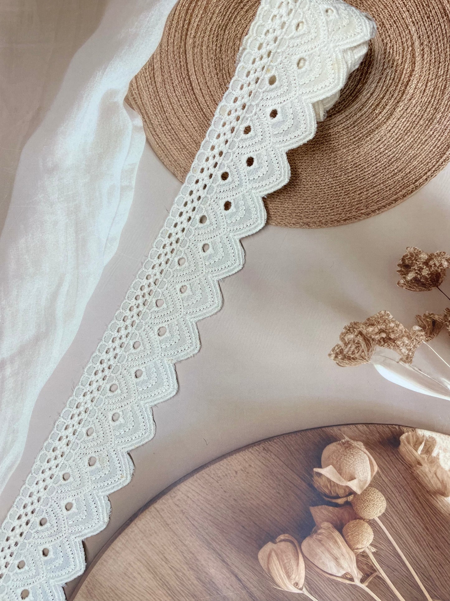 Fabric Embroidered Laces โ 5 cm Width - #LL15EL0063