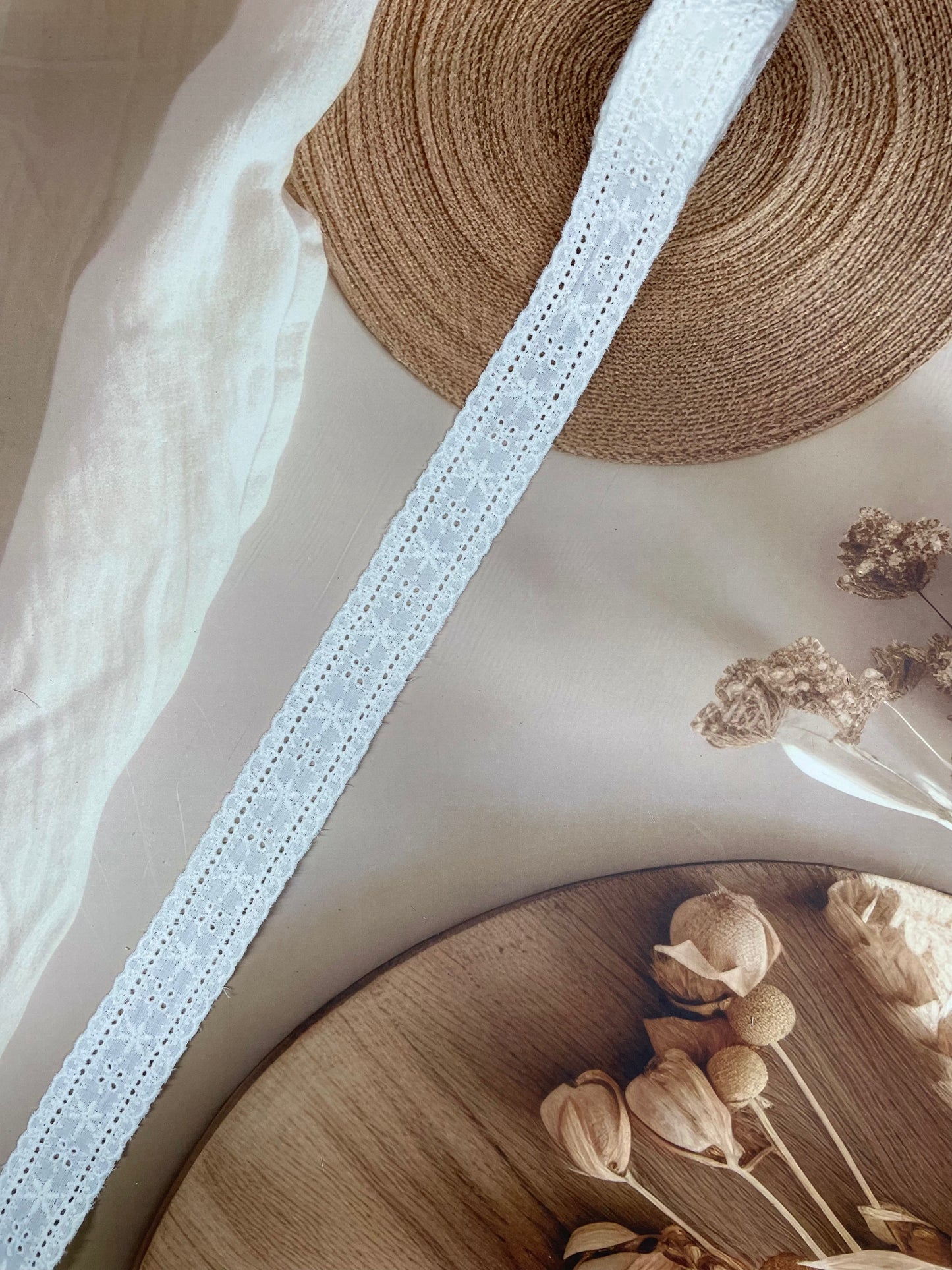 Fabric Embroidered Laces โ 2.5 cm Width - #LL8EL0072