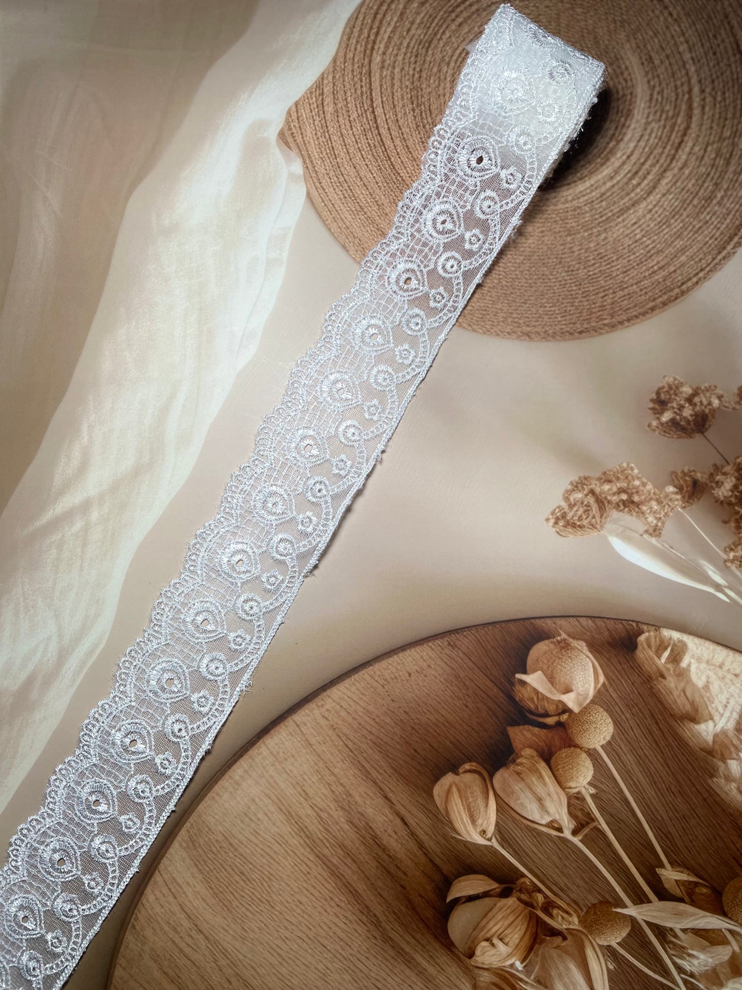 Net Embroidered Laces- 4.5 cm Width- #LLNEL0074