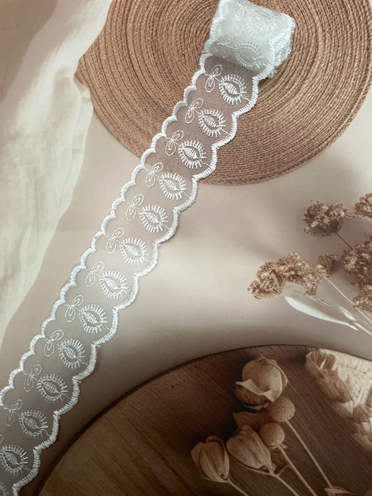 Net Embroidered Laces- 5 cm Width- #LL12NEL0083