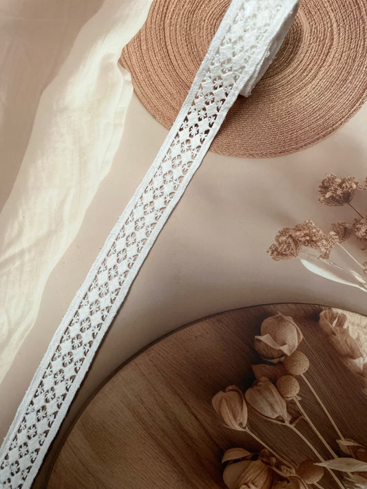 White Chemical Lace – 3.5 cm Width - #LL16S0001