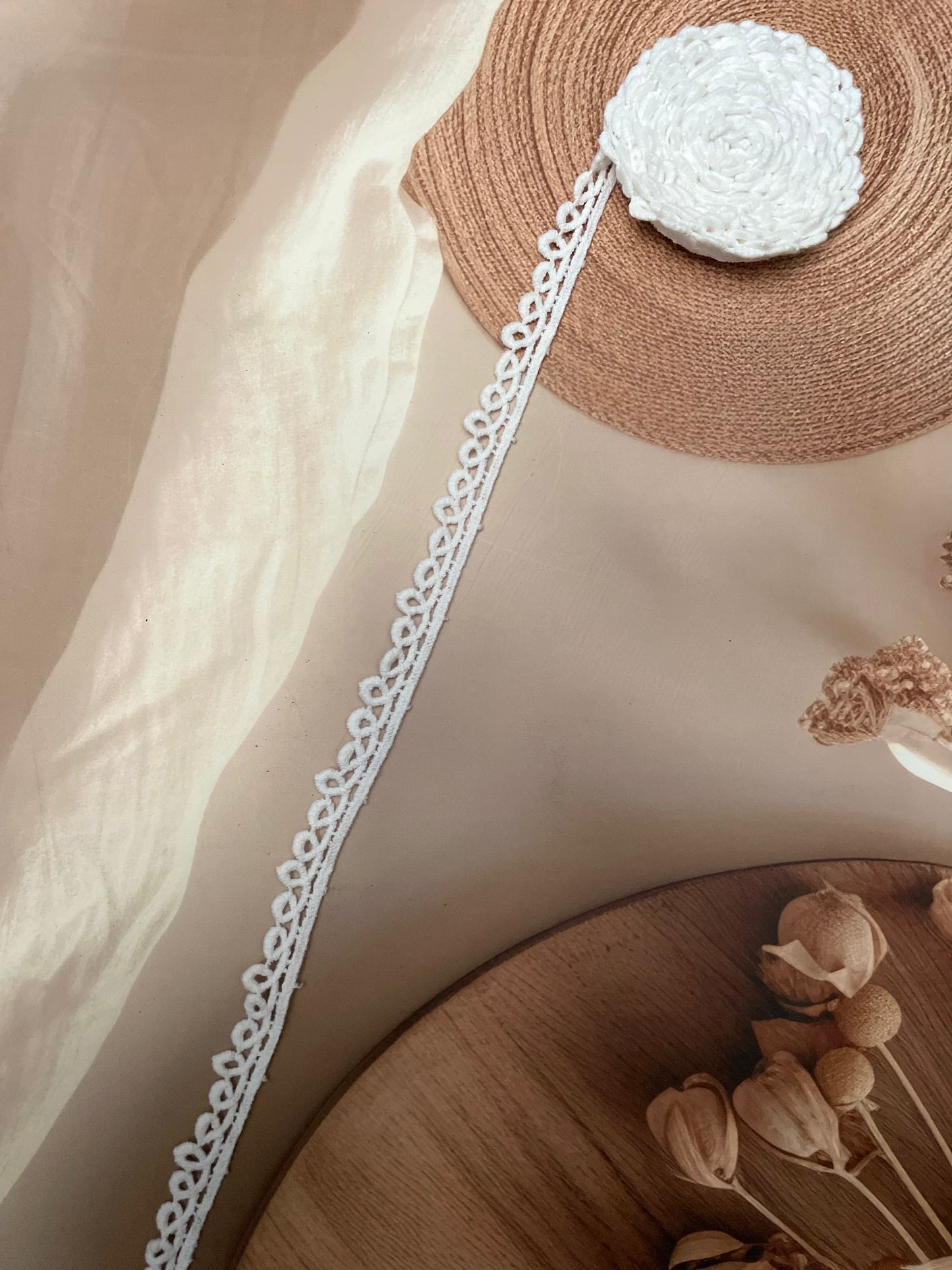 White Chemical Lace – 1.5 cm Width - #LL08S0002