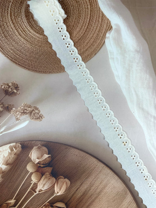 Fabric Embroidered Laces – 3.5 cm Width - #LL6EL0067